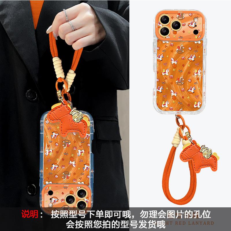 Cute Pony Lanyard for Apple 17promax Mobile Phone Case Iphone15 Feather Mate60 Millet 14 Women