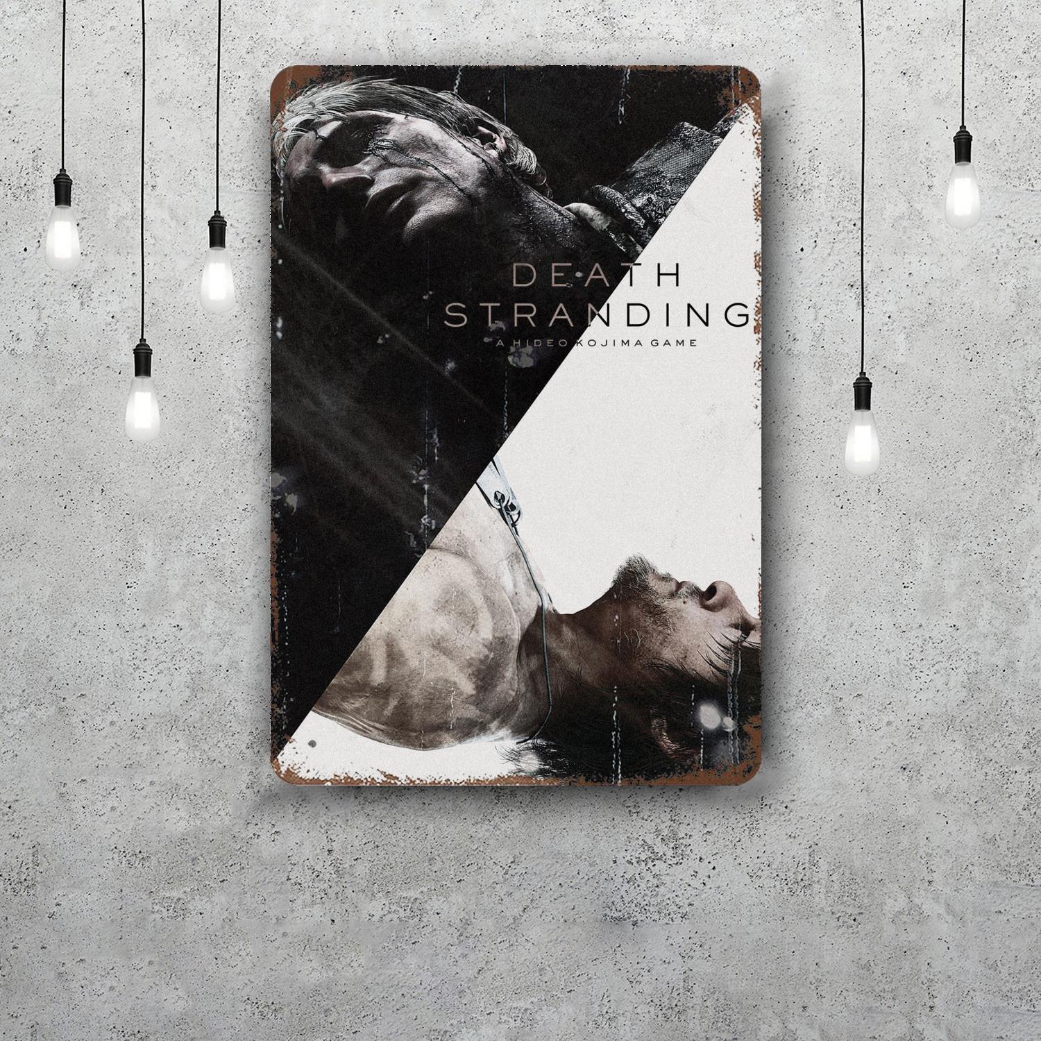 

death stranding Classic Poster Rusty Metal Plaque Retro Decorative Plate Bar Man Cave Garage Club Metal Sign Wall Decoration 20x30cm（7.8x11.8inch）