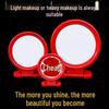 Vintage Wall-Mounted Makeup Mirror: Red Bride-Handheld Table Mirror for Bedroom or Wedding Dowry