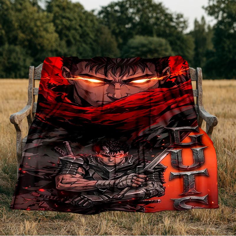 Dark Warrior's Rise Blanket Flannel Throw for Sofa, Indoor, Camping, Living Room, Office, Chair, And Bed Soft Birthday Gift