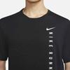 Nike Prodyšné běžecké tričko s krátkým rukávem Pánské topy Černé DA1316-010