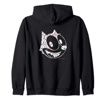 Felix the Cat Kitty Pattern Zip Hoodie