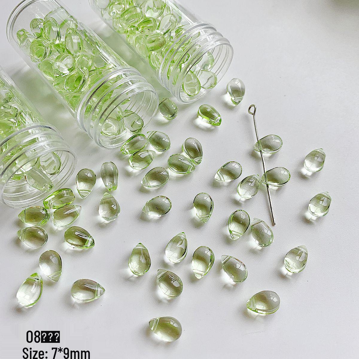 

Коллекция свежих зеленых мега бусин лэмпворк: Материалы для ожерелья и браслета своими руками