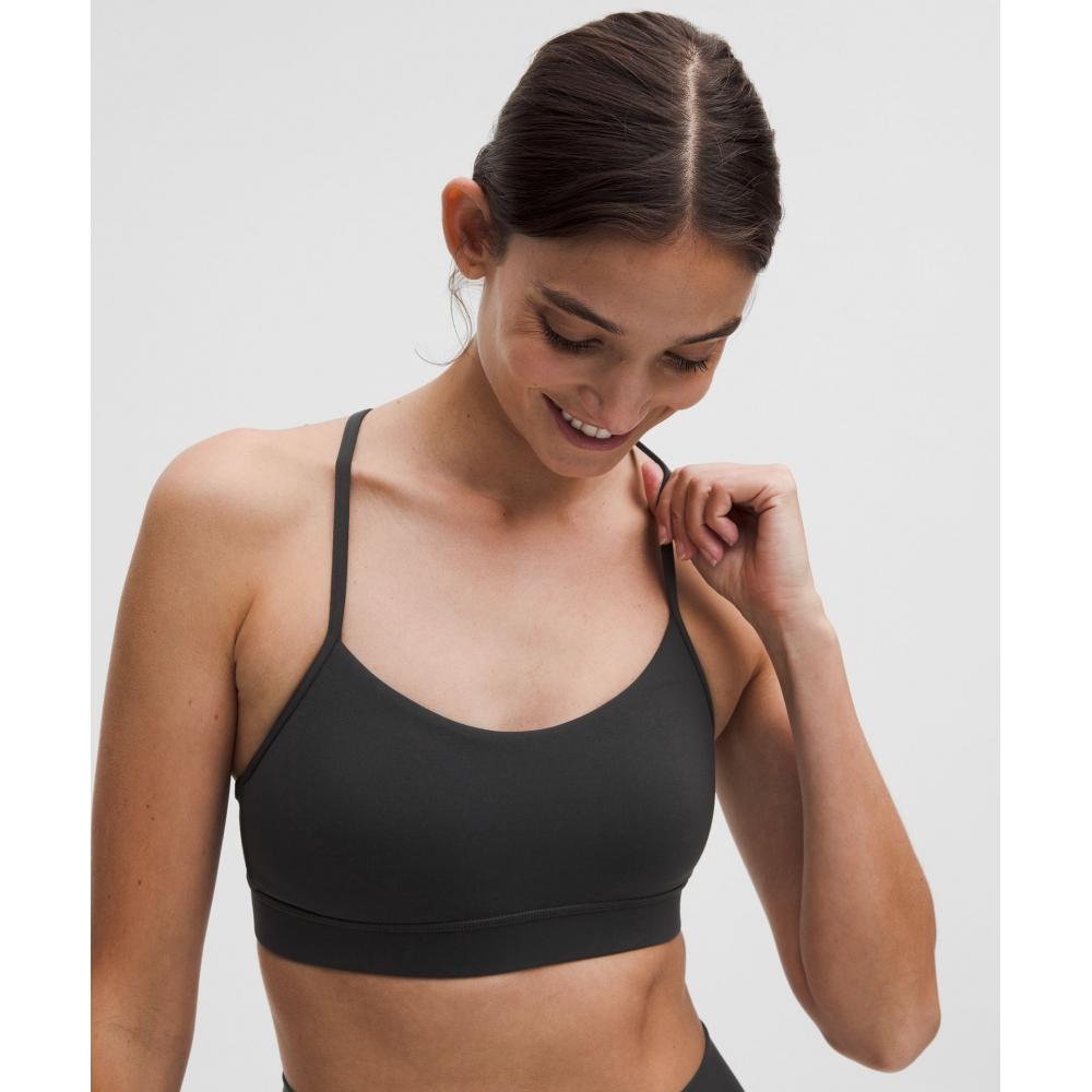 Lululemon Flow Y BrA Nulu  Light Support  A C Cups grAphite greY