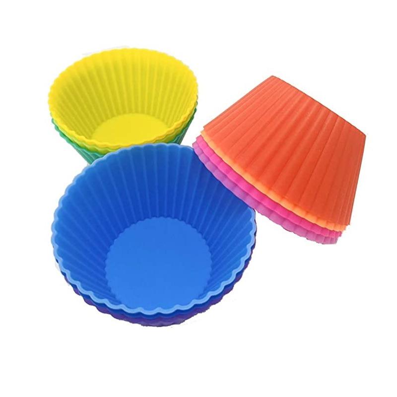 

12pcs Mini Size Silicone Baking Cups Muffin Cups, Reusable and Nonstick Mini Cupcake Liners, Chocolate Holders Truffle Cups