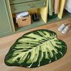Soft Plush Leaf Pattern Rug Bedside Rug for Bedroom Small Irregular Floor Mat Living Room Hallway Bedroom Rug Home Decor