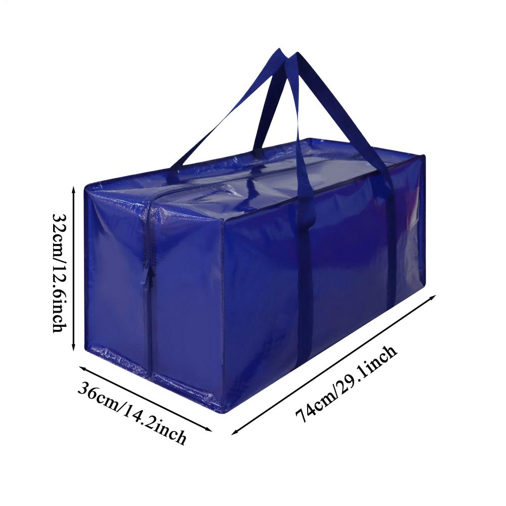 Large Capacity Moving and Storage Bag Dust and Moisture Proof Durable Plastic with Shoulder Strap Portable Travel Luggage Bag