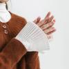1 Pair Detachable Blouse Wrist Warmers Gauze Elastic Universal Sleeve Cuffs Fake Cuff Women Lace Cuffs Sleeves Sweater Cuffs