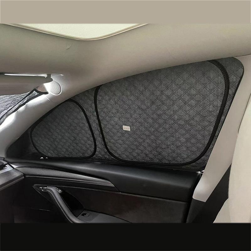 Custom-fit Privacy Sunshade for Tesla Model 3 Y S X 2025 Side Window Sun Shade UV Protector Blind Shading Camping Hiking Rest