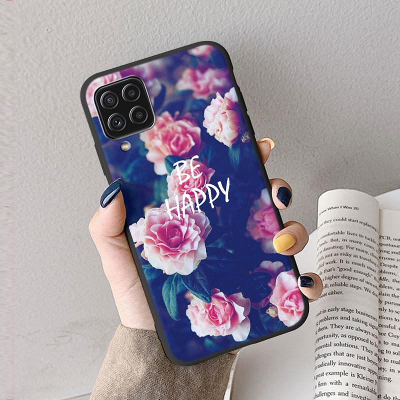 Hülle Für Samsung A12 5G M12 F12 A 12 Süßes Herz Blume Rückseite Weiches Silikon Matt Schutzhülle Für Samsung Galaxy A12 5G