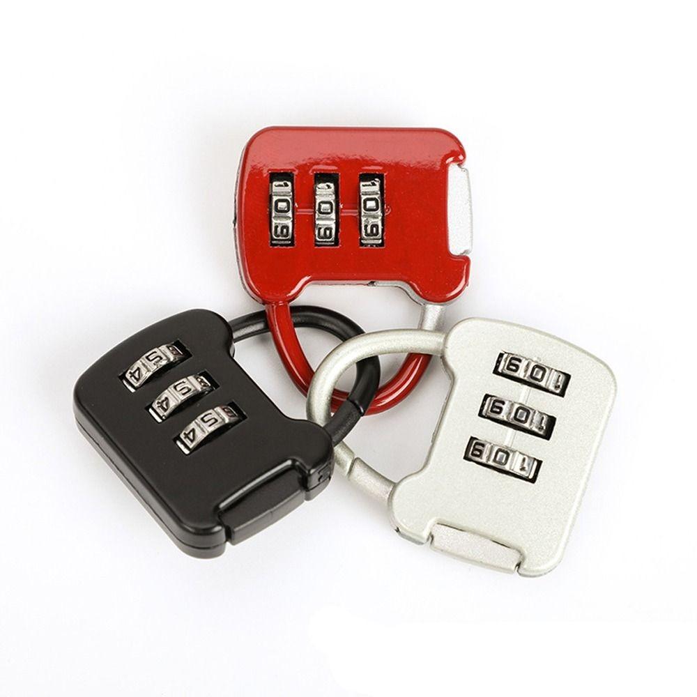 

8 Color Mini Password Padlock Zinc Zinc Alloy Lock Backpack Zipper Lock Handbag Trolley Case Lock Dormitory срібний