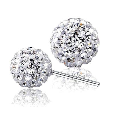 Moda Mujer Pedrería Mini Simple Coreano 925 Plateado Antialérgico Elegante Femenino Mini Simple Pendientes de Tuerca
