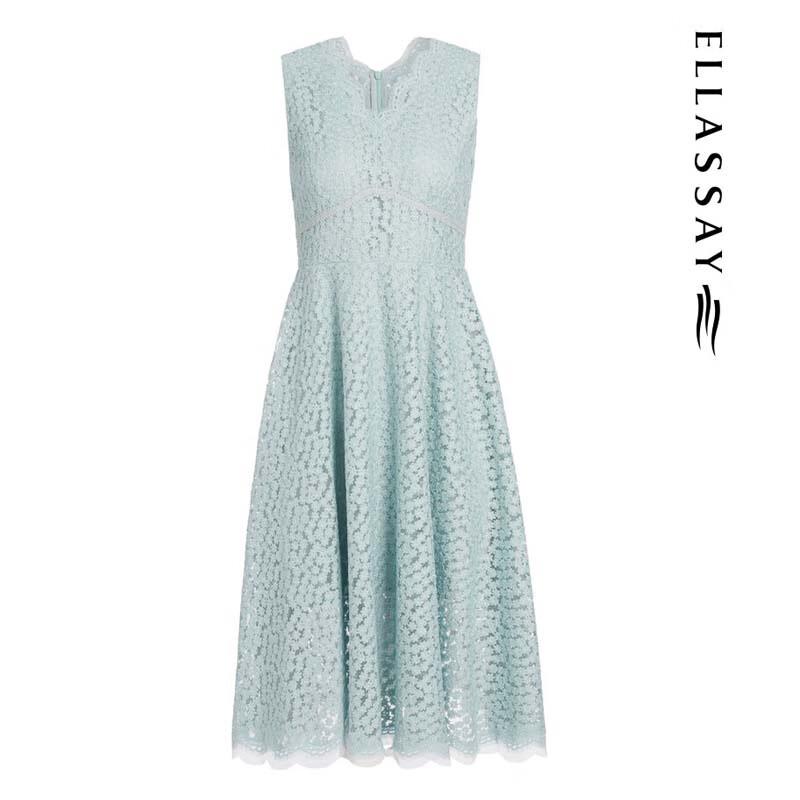 ELLASSAY French Style Sleeveless Mid-Length Dress