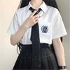 2024 Summer College Style Japanese Embroidery White Shirt for Girls – Short Sleeve JK Uniform