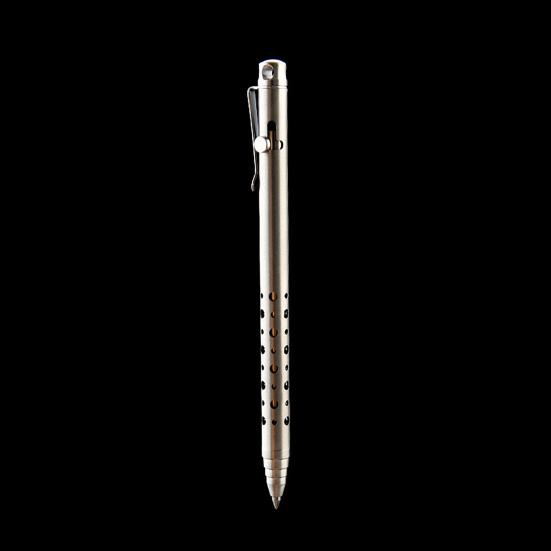 4.7" Length Titanium Alloy Ballpoint Pen Retractable Lightweight EDC Pen with Pocket Clip for Office Business School