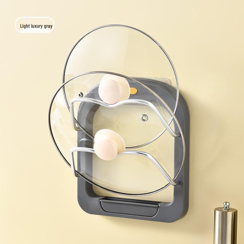 Wall-Mounted Punch-Free Kitchen Pot Lid & Chopping Board Organizer