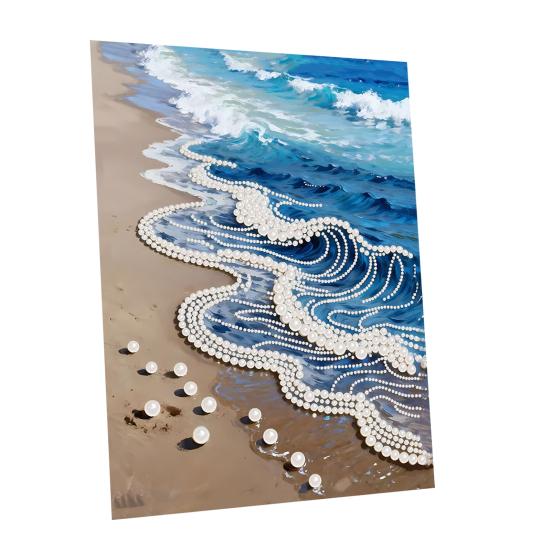 Kit de Pintura com Pérolas de Plástico para Adultos DIY Arte 3D com Pérolas Artesanato Pérolas de Plástico Tela Pré-Impressa Conjunto para Decoração de Casa Amantes de Artesanato