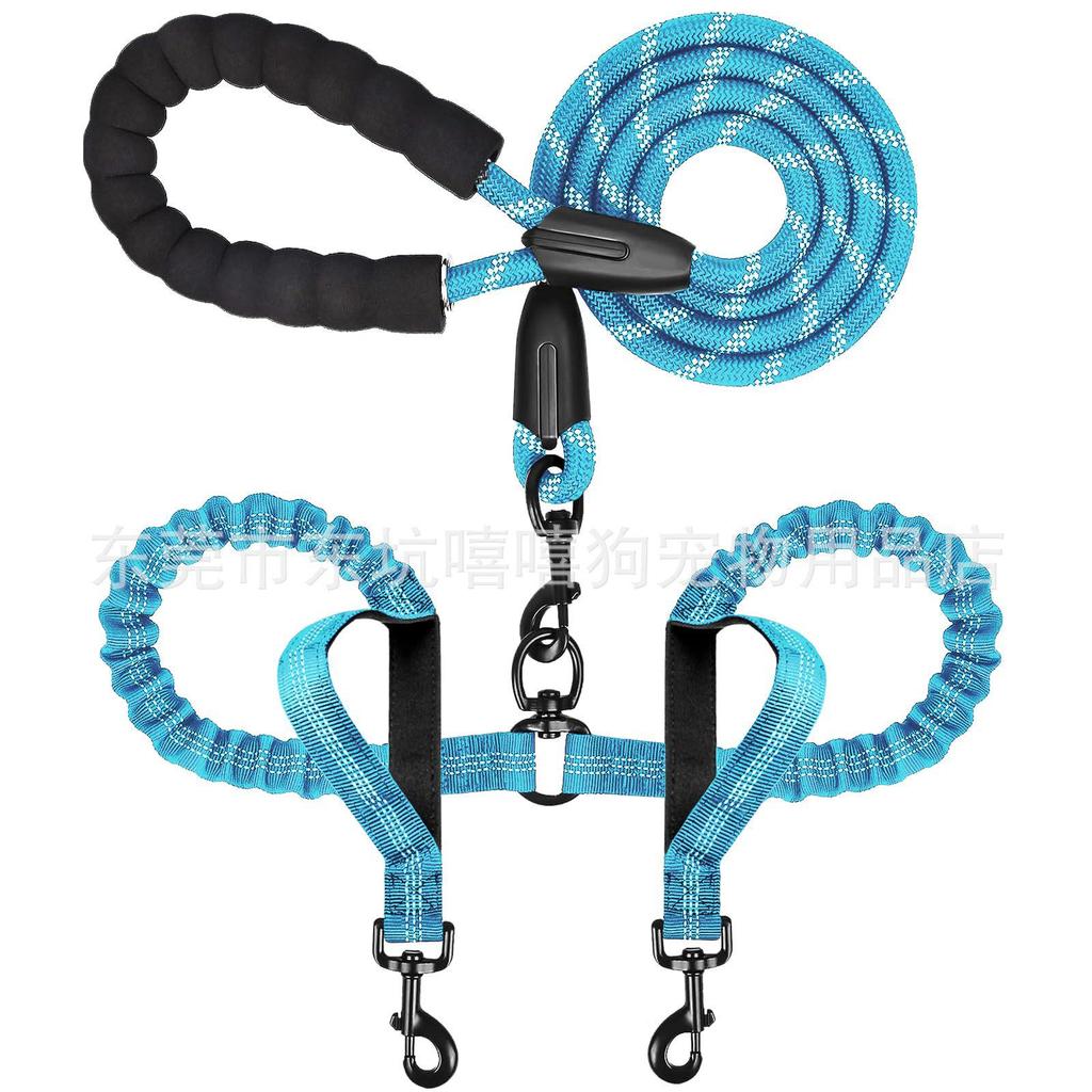 Dual-Head Retractable Luminous Anti-Tangle Dog Leash