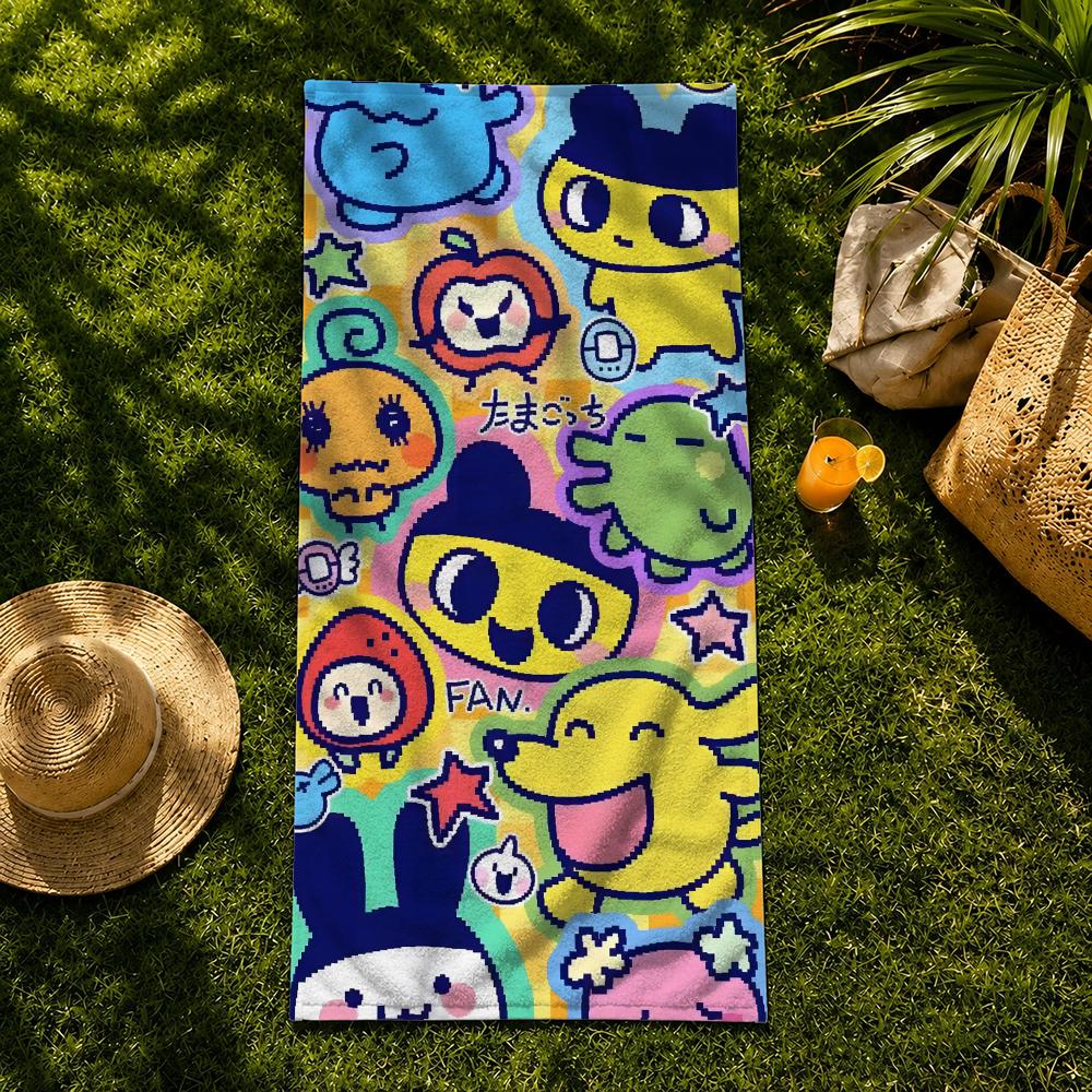 Game T-Tamagotchi Towel Towel beach towel, quick drying absorbent bath towel for Swim,Gym,Camping,Outdoor hot