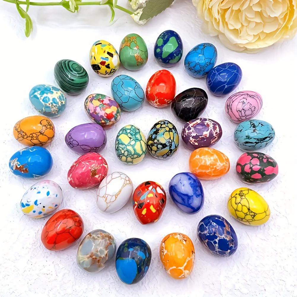 Egg Shaped Stone Natural Semi-precious Stone Polished Agate Healing Room Quartz Ornament Craft A7J4
