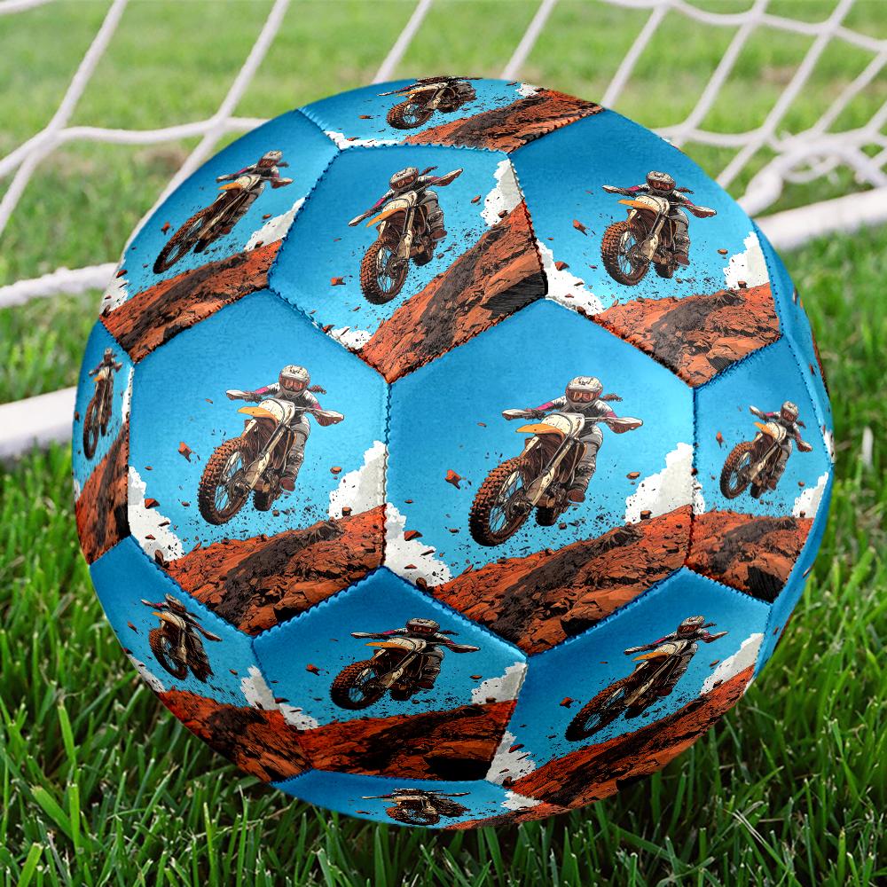 off road motorcycles Theme Size 5 Soccer Ball, Suitable for Both Indoor and Outdoor Matches, a Gift Suitable for Everyone.