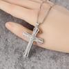 Stone Cross Style Fashionable Light Luxury Jewelry Pendant Necklace