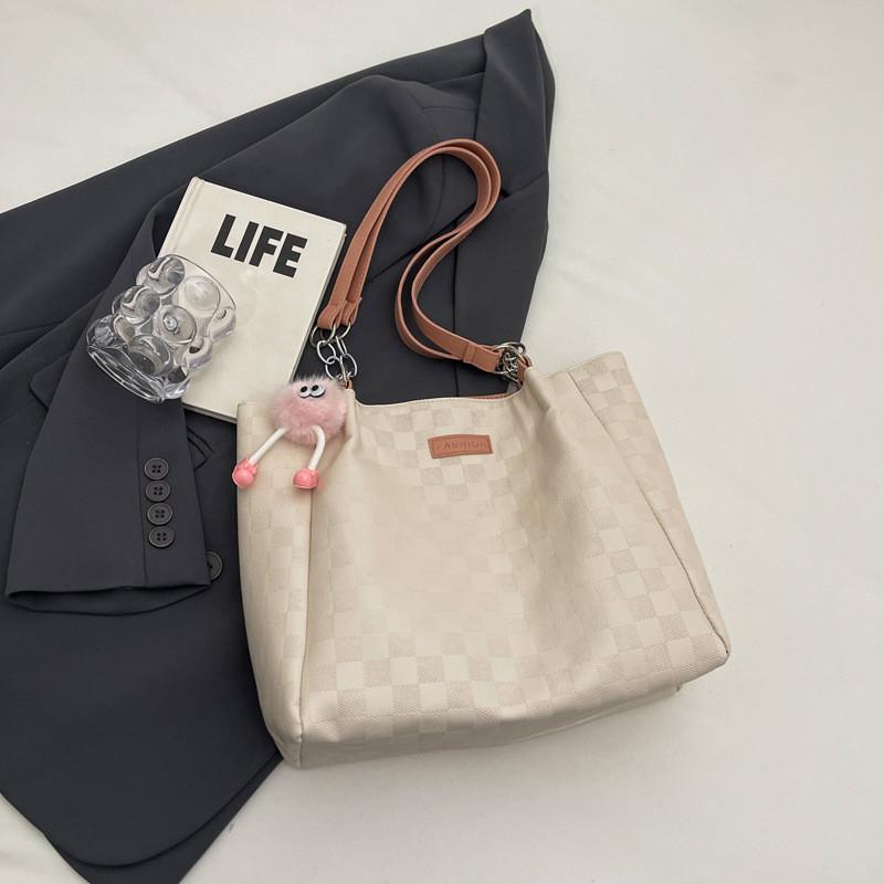 

Trendy 2024 Summer Fashion Single Shoulder Tote Bag For Women Stylish Large Capacity No Pendant розовый