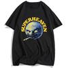 Oneck Design Graphic Merch Print Shirts SUPERHEAVEN Moon Tee Loose Summer Unisex Streetwear Cotton Short Sleeve Fashion Tshirt
