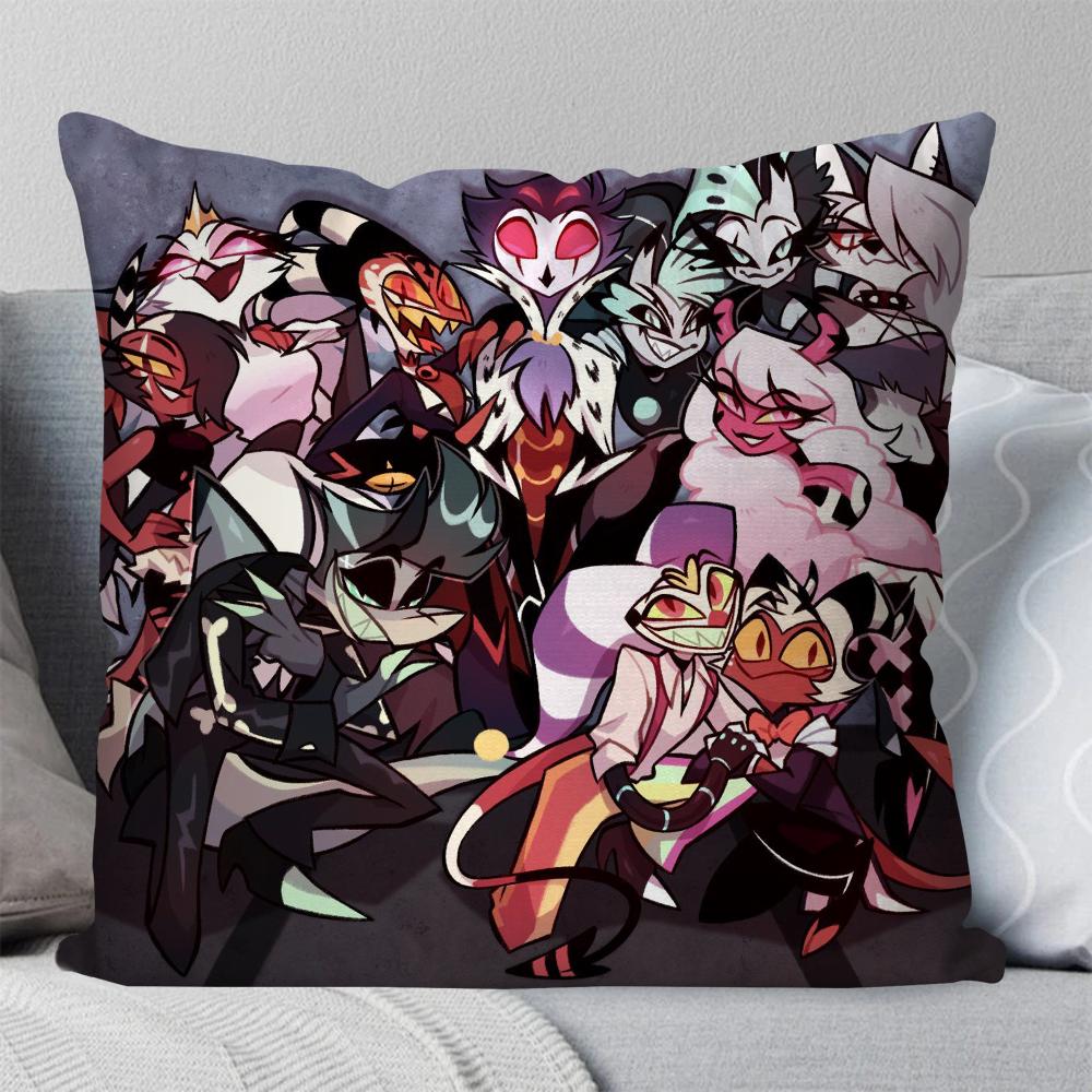 Animation H-Helluva B-Boss Pillow Case Square Pillow Bedroom Sofa Leisure Comfort Cushion Car Living Room Home Decoration 40X40