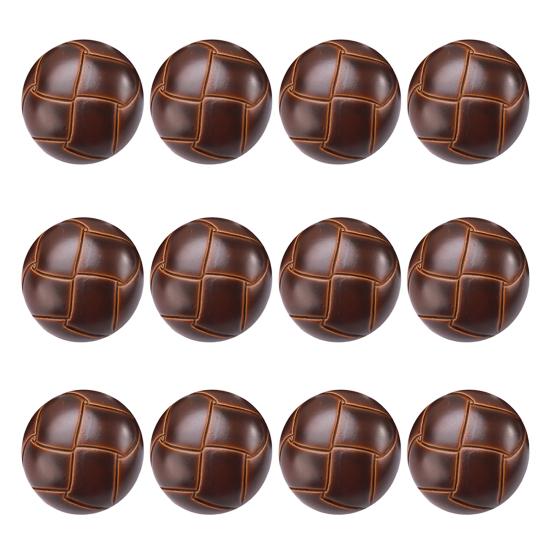 

12 шт. Кнопки з круглим вушком 15 мм 21 мм Кнопки для пришивання Кнопки з малюнком у вигляді футбольного м яча з вушком для курток Светрів Пальто Блейзерів Запасні для рукоділля DIY 15mm 12pcs дубильна кора