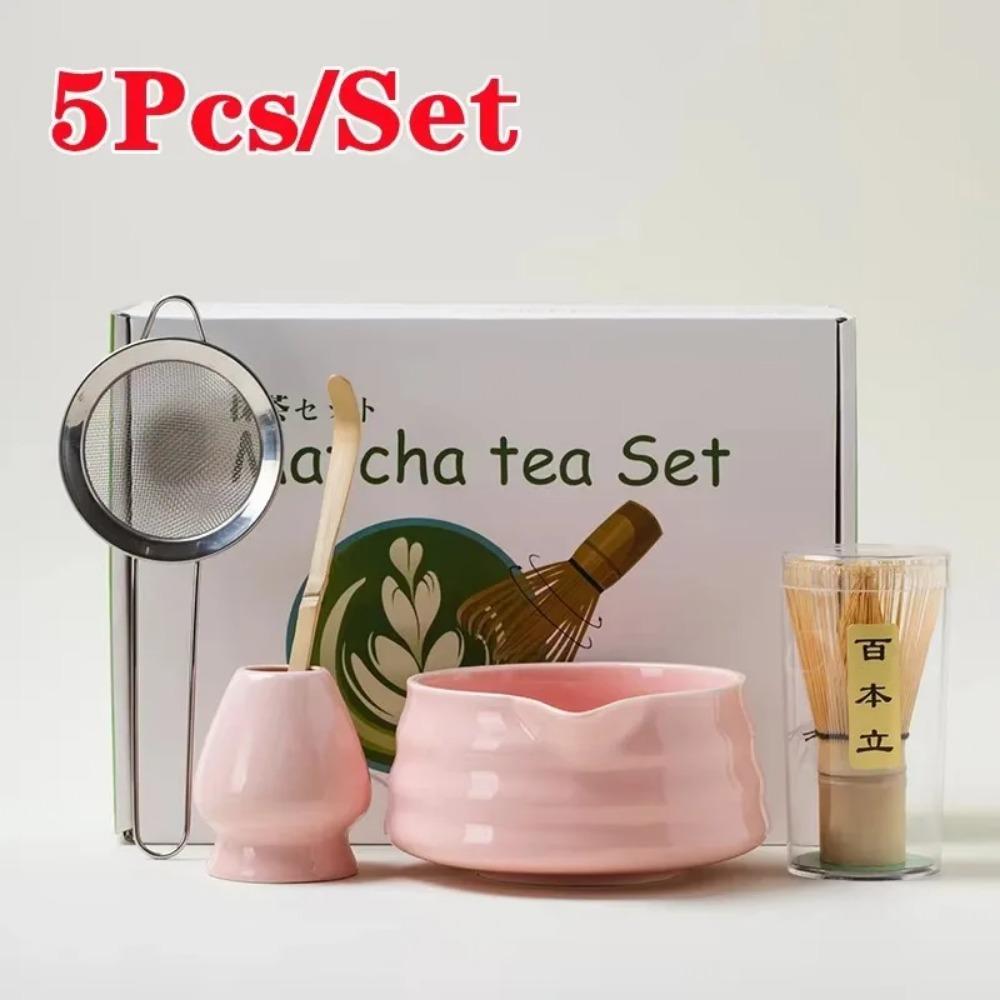4Pcs 7 Pcs/set Japanese Matcha Blender Set Bamboo Whisk Matcha Brush Teaspoon Kiln Tea Set Beverage Shop Tea-Making Tools