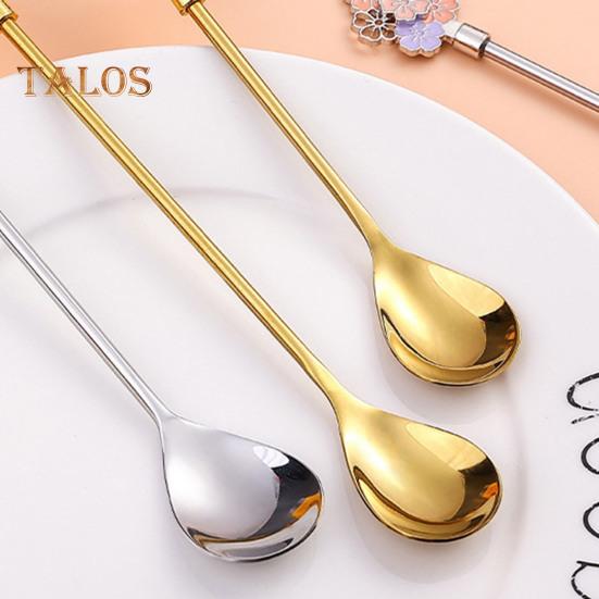 Linguriță pentru amestecare Floare Multifuncțională Anti-zgârieturi Frumos Mâner lung Desert Gustare Culocuță pentru copii Rechizite pentru restaurant