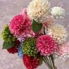 New Silk Artificial Dahlia Flowers Decorative Floral Chrysanthemum Fake Flower Bouquet Artificial Faux Plants Outdoor Decor