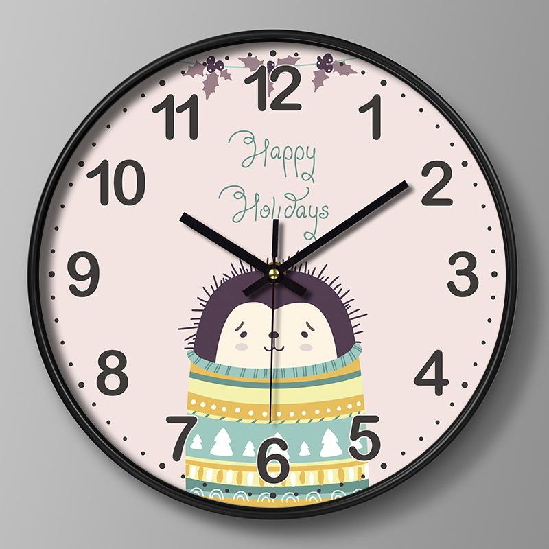 Children's Room Clock Cartoon Wall Clock Creative Clock Wall Hanging Home Living Room Quartz Clock 25CM