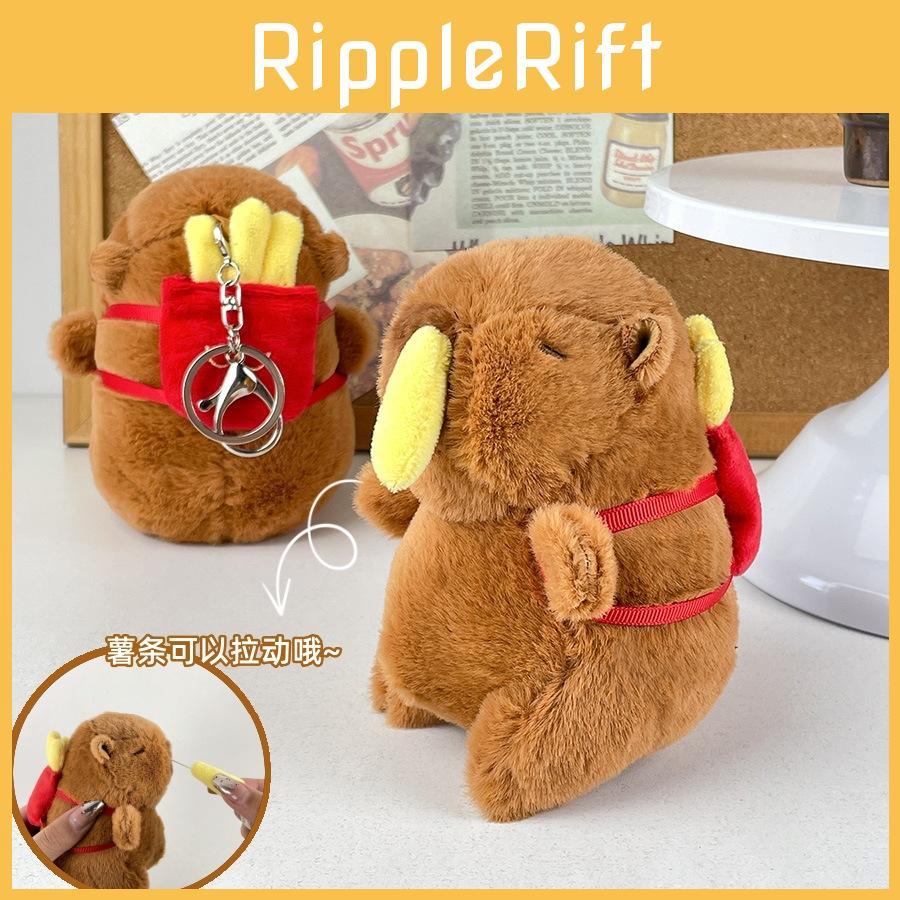 Soft Short Plush Capybara Keychain Unique Pull Toy Cute Gift For Children
