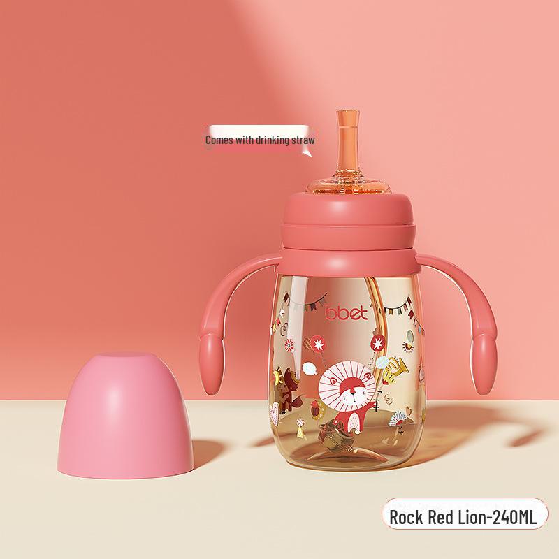 

Непротекаемая кружка из полипропилена с трубочкой и ручкой для детей от 1 до 3 лет - конструкция, препятствующая удушью, для обучения питью