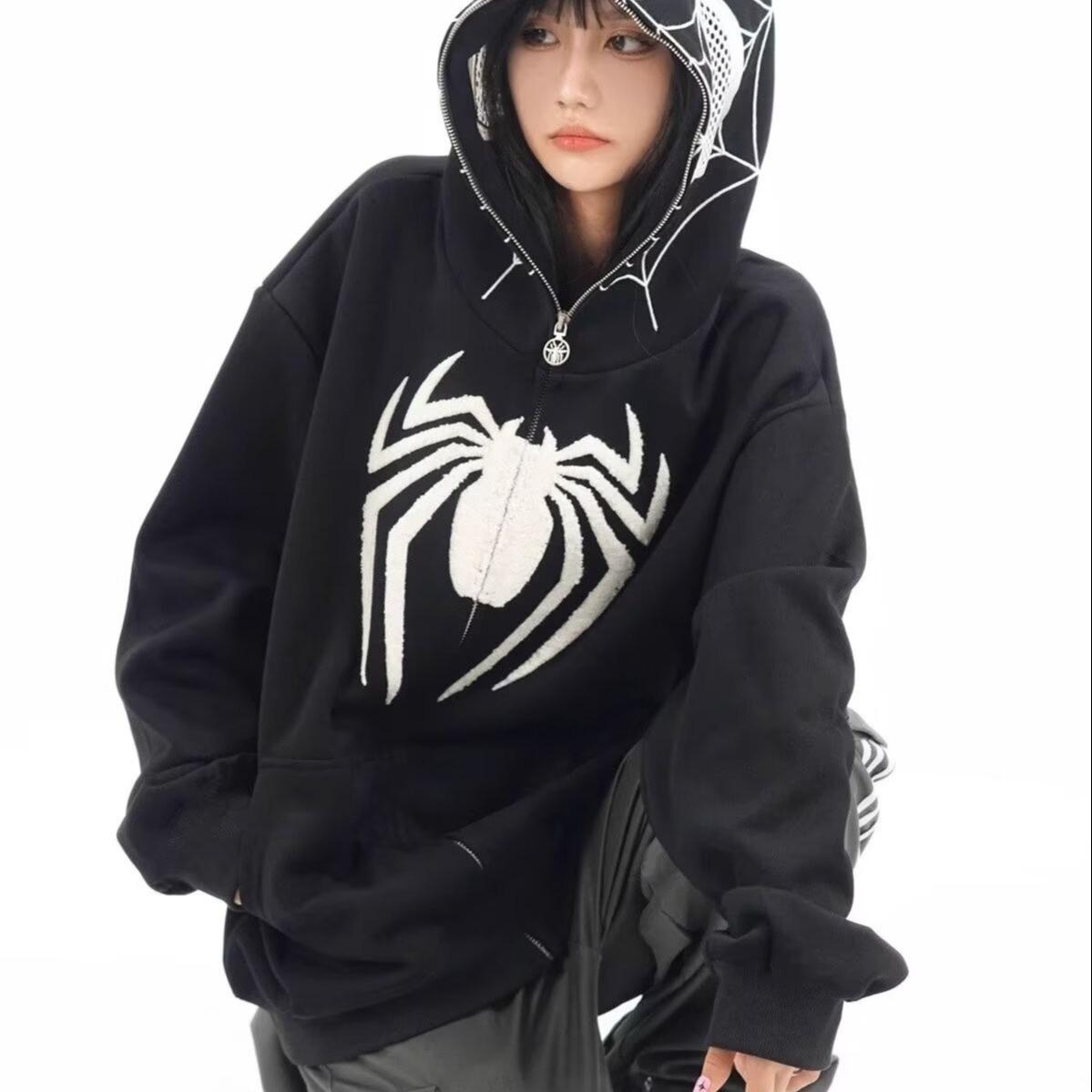 

Мужские и подростковые толстовки с капюшоном и застежкой-молнией для мальчиков: Межсезонный, свободный крой для осени и зимы Medium чёрный