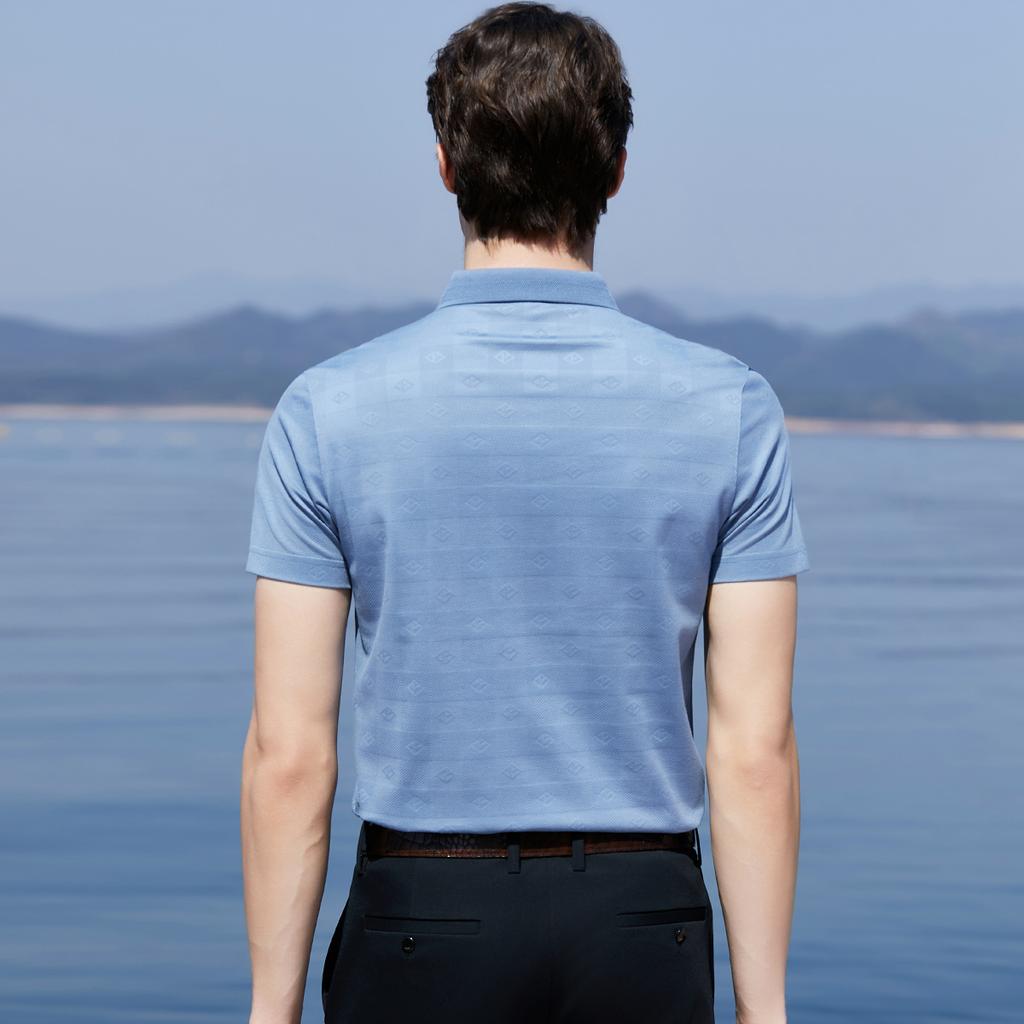 30% Mulberry Silk Polo Shirt for Men