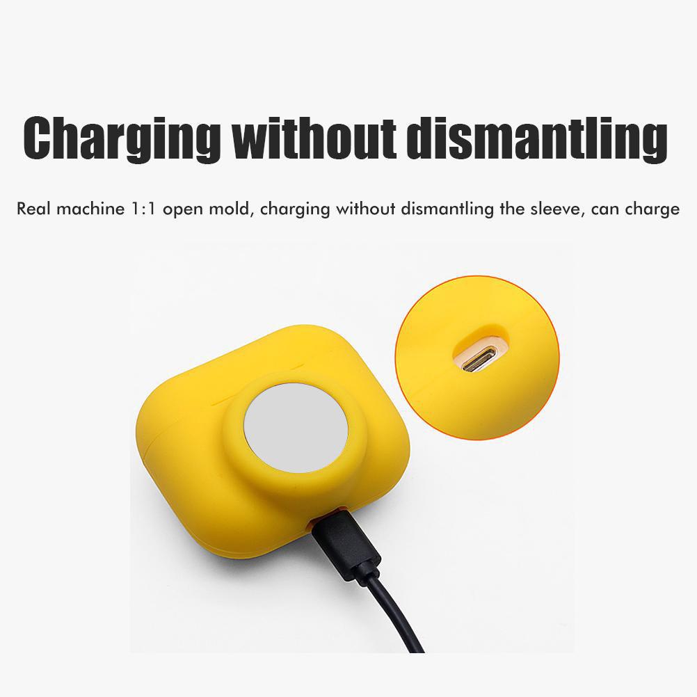 Silicone Cover Fit for IOS Pro Earbuds Anti Drop Shock Absorbing Earbud Case Protective Cover Support for AirTag
