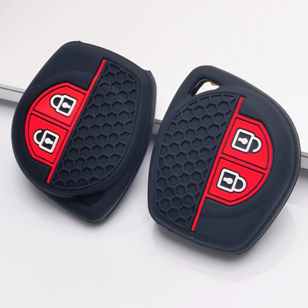 Silicone Car Key Fob Cover for Suzuki Swift Alto Jimny SX4 Vitara Ignis Celerio Dzire with Keychain Honeycomb Texture Shockproof Car Remote Key Sleeve