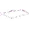 VidaXL Dessus de table bord vivant 80x60x2,5 cm bois de manguier brut, dessus de table en bois, dessus de table d'appoint, 370668