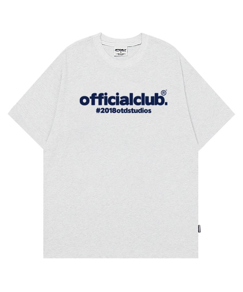 Otidi Club Lettering Oversized Short Sleeve T-Shirt White Melange