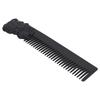 Zinc Alloy Oil Hair Comb Portable Three Dimensional Engraving Vintage Beard Comb for Hair Salon Home Black