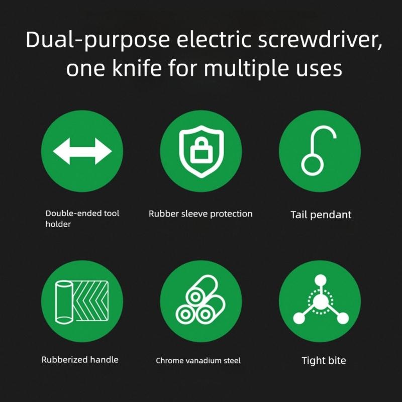 Heavy Duty Double Ended Magnetic Screwdriver Heavy Duty Double Tip Design High Torque for Mechanics Electrical Repairs