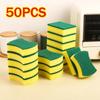 50/1Pcs Kitchen Dishwashing Sponge Soft Absorbent Clean Rub Pot Rust Scouring Pad Removing Kits Household Cleaning Brush Sponge