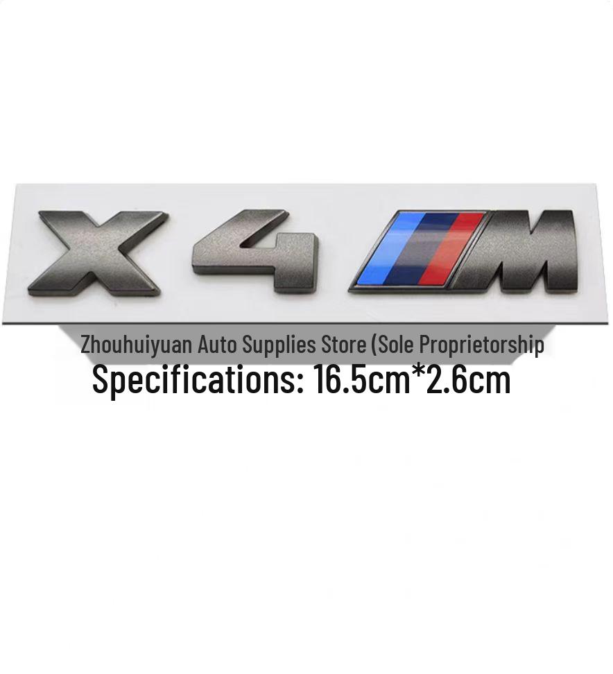 BMW Gray Car Emblem Stickers for M330i, M340i, M550i, M240i, and M530i Tail Modifications
