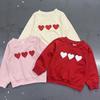 Girls' Toddler Heart Print Long Sleeve Pullover Knit Top