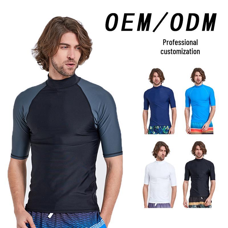 Herren Custom Schnelltrocknender Sonnenschutz Neoprenanzug - Kurzärmliger Sport Surf Badeanzug