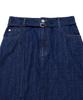 LEE Women Linen Midi Denim Skirt Indigo Medium