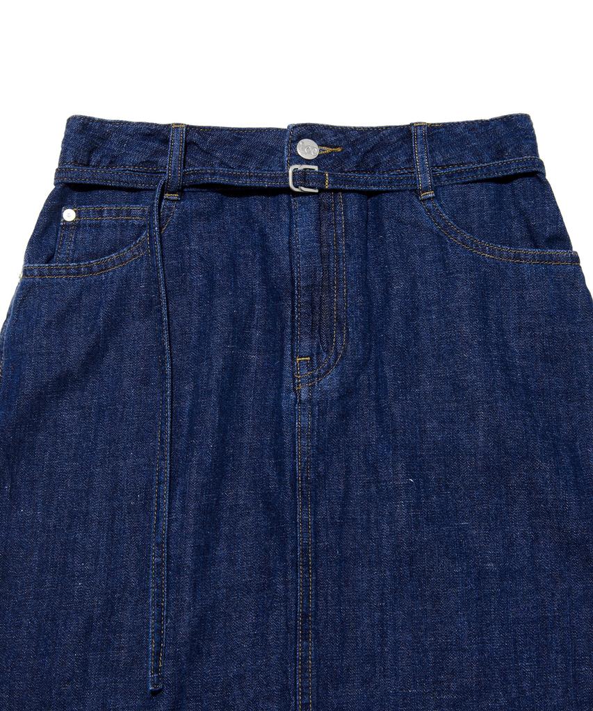 LEE Women Linen Midi Denim Skirt Indigo Medium
